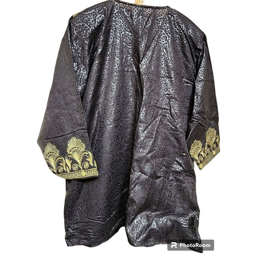 Rija Import Fashions NEW Embroidered Jacket Black OS Pakistan Boho Ethnic - Picture 5 of 8